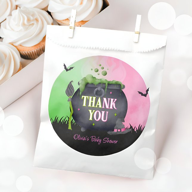 Halloween Witch Baby Shower Pink Favor Bags (Creator Uploaded)