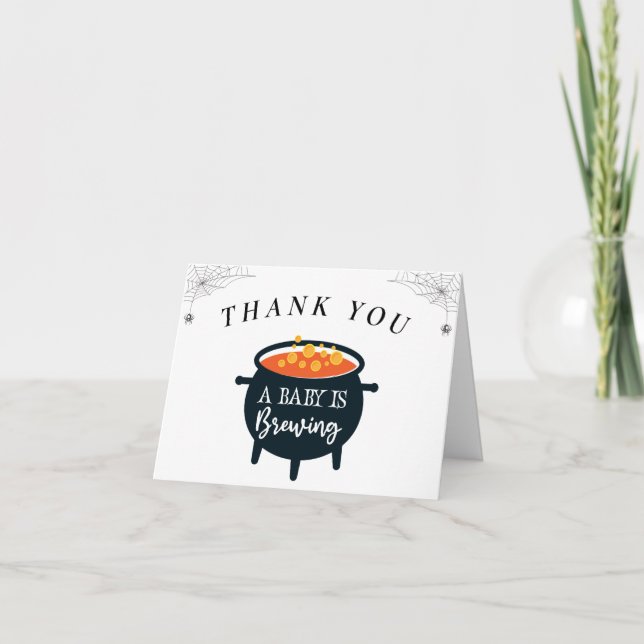 Halloween Witch Baby Shower Thank You (Front)