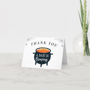 Halloween Witch Baby Shower Thank You Card