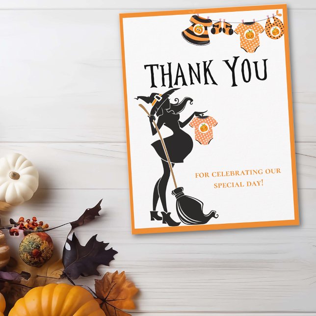 Halloween Witch Baby Shower Thank you Postcard (Creator Uploaded)