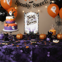 Halloween Witch Baby Shower - Twins Are Brewing