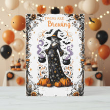 Halloween Witch Baby Shower - Twins Are Brewing