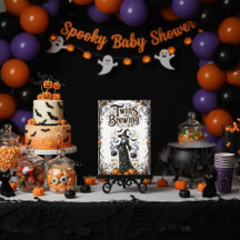 Halloween Witch Baby Shower - Twins Are Brewing