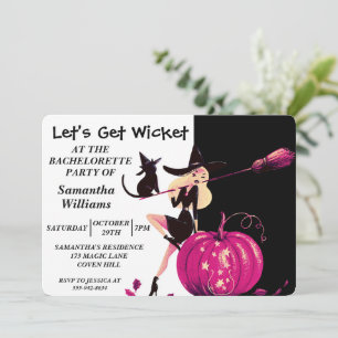 Halloween Witch Bachelorette Party Invitation