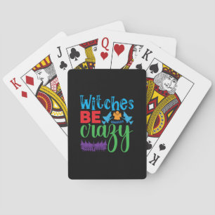 Halloween Witch Be Crazy Poker Cards