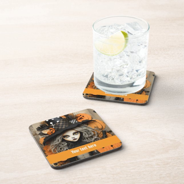 Halloween Witch Beverage Coaster (Right Side)