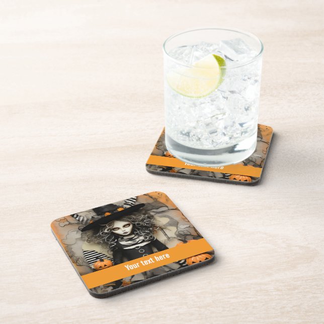 Halloween Witch Beverage Coaster (Right Side)