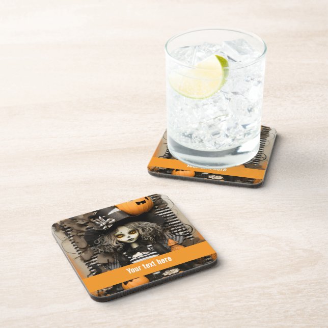 Halloween Witch Beverage Coaster (Right Side)