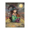 Halloween Witch Black Cat and Jack-O-Lantern