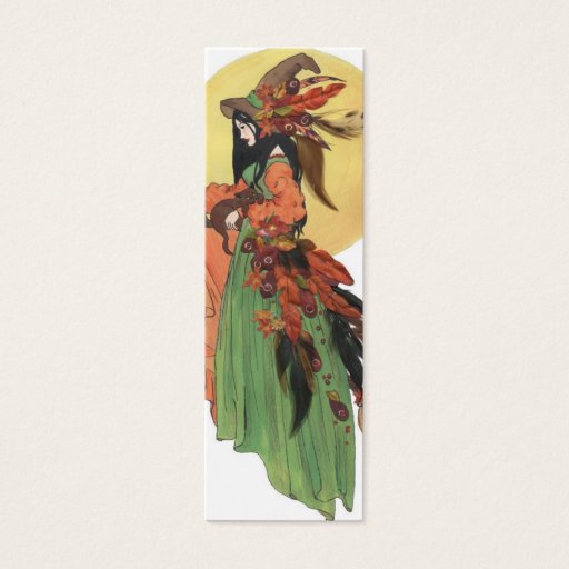 Customizable Halloween Witch Bookmark Business Cards