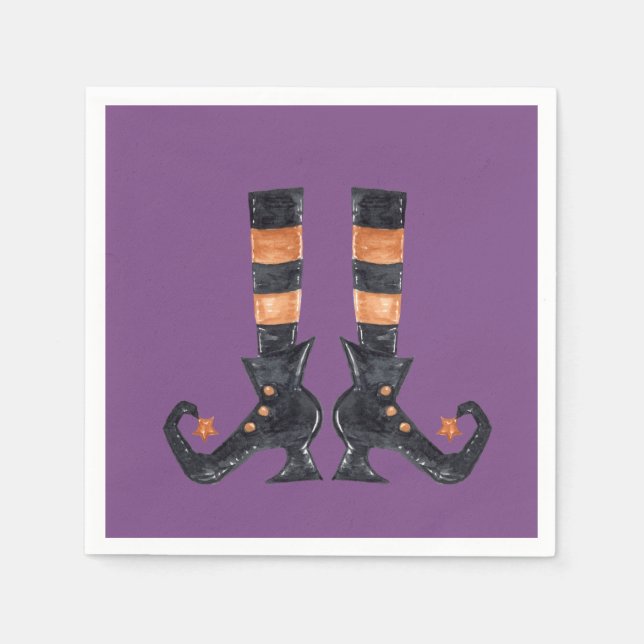 Halloween Witch Boots Napkins (Front)