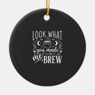 Halloween Witch Brew Funny Potion Design_1 Ceramic Ornament