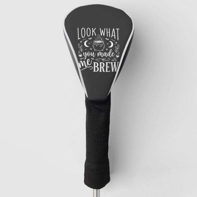 Halloween Witch Brew Funny Potion Design_1 Golf Head Cover (Front)