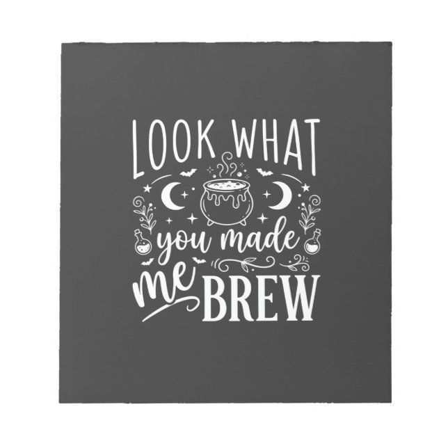 Halloween Witch Brew Funny Potion Design_1 Notepad (Front)