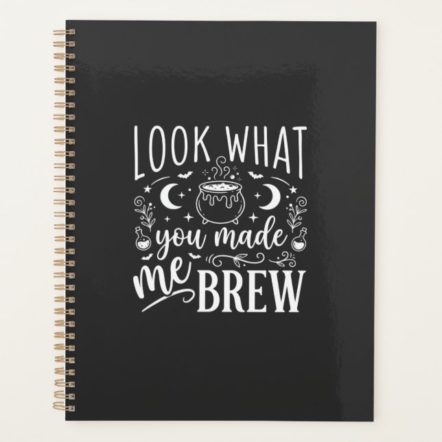 Halloween Witch Brew Funny Potion Design_1 Planner (Front)