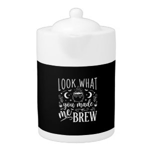 Halloween Witch Brew Funny Potion Design_1 Teapot