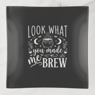 Halloween Witch Brew Funny Potion Design_1 Trinket Tray