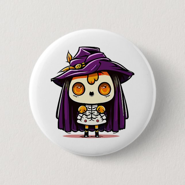 Halloween witch                                    button (Front)
