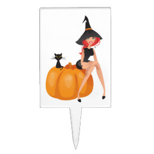 HALLOWEEN WITCH CAKE TOPPER