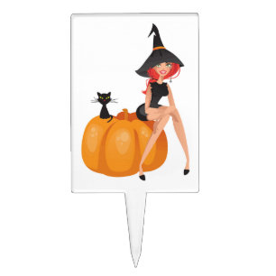 HALLOWEEN WITCH CAKE TOPPER