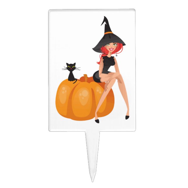 HALLOWEEN WITCH CAKE TOPPER (Front)