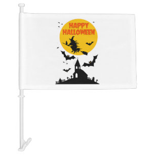 Halloween witch                            car flag