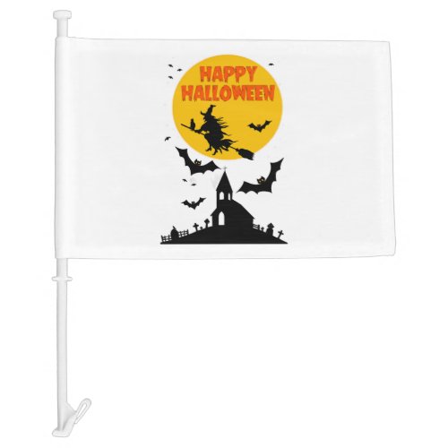 Halloween witch                            car flag