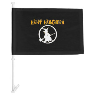 Halloween Witch Car Flag