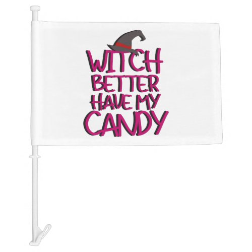 halloween witch    car flag