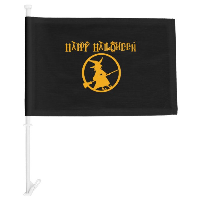 Halloween witch                             car flag (Front)
