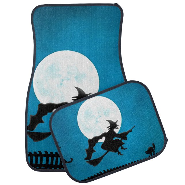 Halloween & Witch Car Floor Mats (Full Set) (Set)