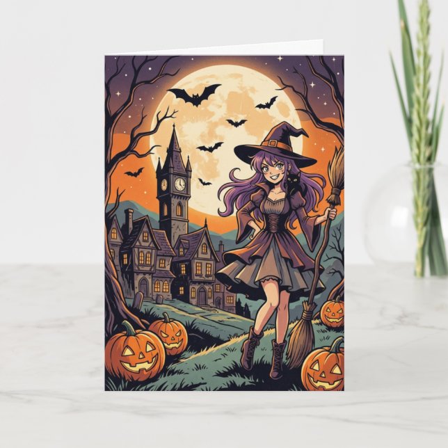 Halloween Witch Card (Front)