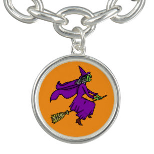 Halloween Witch Cartoon Charm Bracelet