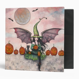 Halloween Witch Cat Avery Binder