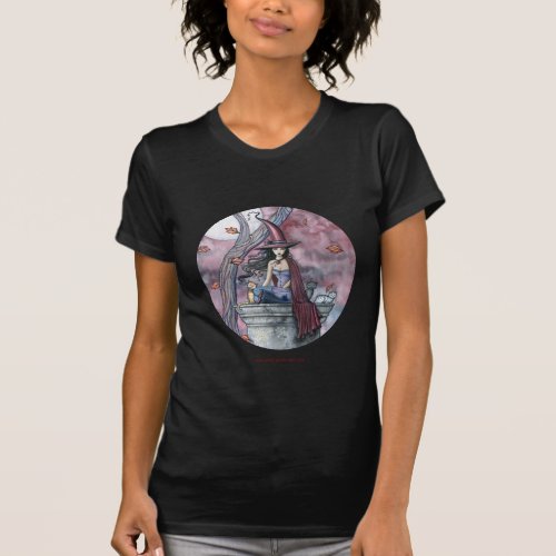 Halloween Witch Cat Ladies T_Shirt