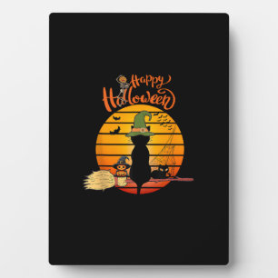 Halloween witch cat Pumpkin Skeleton Bat Scary Plaque