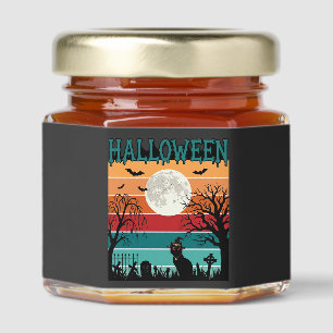 Halloween Witch Cat Spider Web Moon Graveyard_1_1 Honey Jar Favors