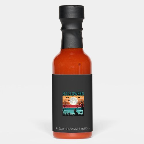 Halloween Witch Cat Spider Web Moon Graveyard_1_1 Hot Sauces