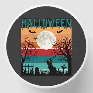 Halloween Witch Cat Spider Web Moon Graveyard_1_1 Mini Candle Favors