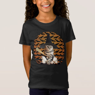 Halloween Witch Cat T-Shirt