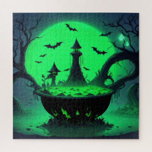 Halloween Witch Cauldron Jigsaw Puzzle