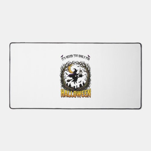 Halloween Witch Cauldron Moon Cemetery Twisted Tre Desk Mat