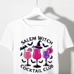 Halloween Witch Cocktail Club Drinks  Tri-Blend Shirt<br><div class="desc">Halloween Witch Cocktail Club Drinks Tri-Blend Shirt features the text "Salem Witch Cocktail Club" in modern black script typography surrounding cocktail glasses accented with orange slices,  witches hats and bats. Perfect for Halloween parties and celebrations. Created by Evco Studio www.zazzle.com/store/evcostudio</div>