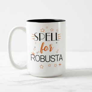 Halloween Witch Coffee Spell Robusta Strong Brew Two-Tone Coffee Mug