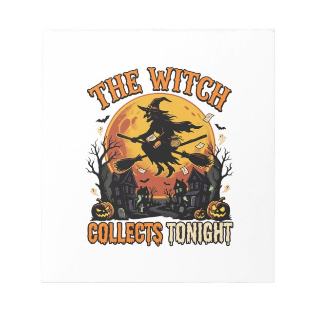 Halloween Witch Collection Humor Notepad (Front)