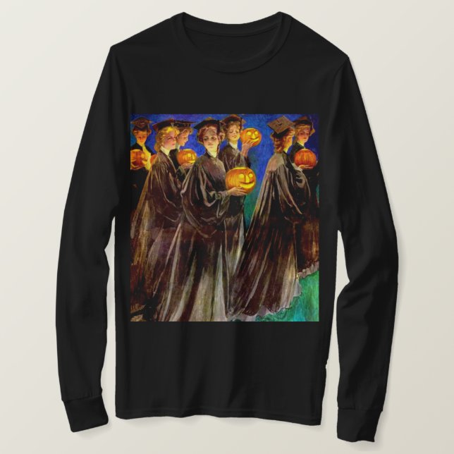 Halloween Witch College Graduates T-Shirt (Design Front)