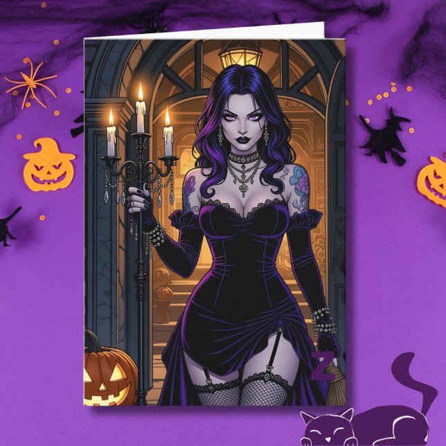 Halloween Witch Coloring Page Inside Card (Creator Uploaded)