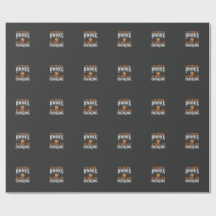 Halloween Witch Cooking Broom Broke Design_1 Wrapping Paper