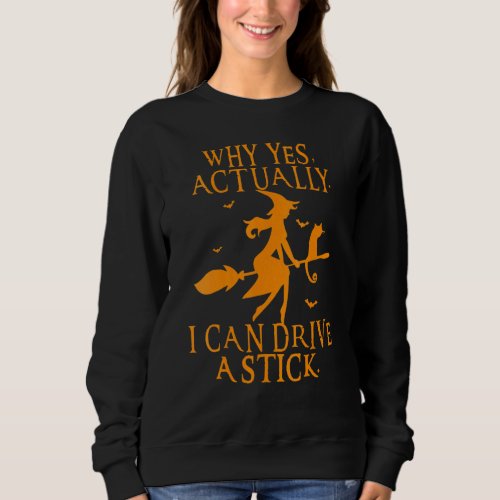Halloween Witch Costume Why Yes Actually I Can Dri Sweatshirt