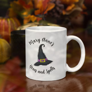 Halloween Witch Cute Typography Custom Coffee Mug